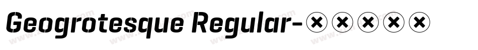 Geogrotesque Regular字体转换
